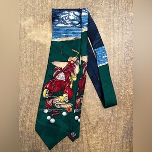 Tabasco Brand Hot Sauce Mens Silk‎ Novelty Neck Tie Lobster Golfing 100% Silk